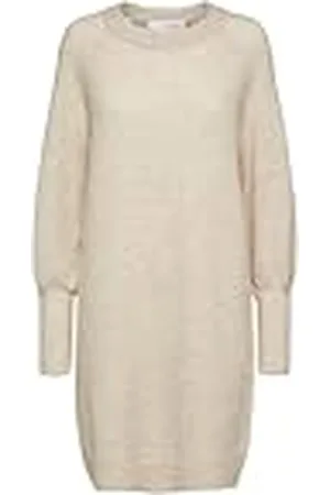 SELECTED BLACK Dames Slflulu Ls Knit Dress O-Neck B Jurk, , XS
