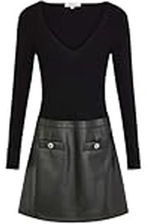 Morgan 2-in-1 jurk, rok van kunstleer, , 34