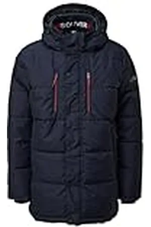 QS by s.Oliver Heren parka gewatteerd, blauw , XL
