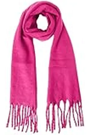 Kaffe Damessjaal oversized franjes gebreid accessoire Solid Color dames, , One size