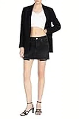 Sisley Womens 4YO7L0018 Skirt, Black Denim 800, 31