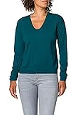 7 for all Mankind Dames U-hals Knit Merino Wool Pullover, , S