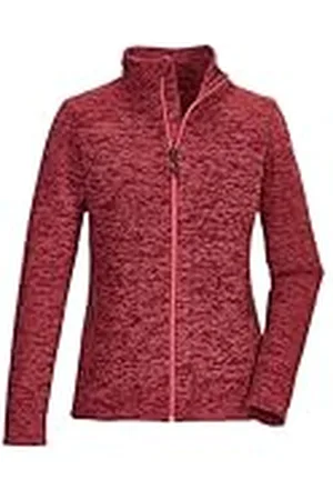 Killtec Dames Gebreid fleecejack/fleecejack met opstaande kraag KOW 113 WMN KNT FLC JCKT, weinrot, 36, 41804-000