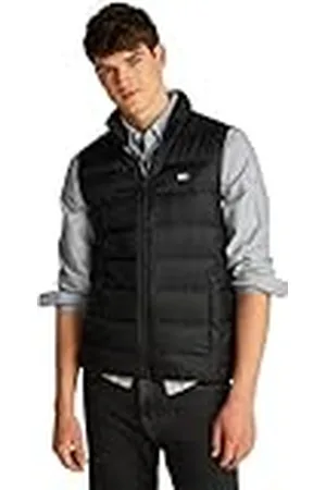 Tommy Hilfiger Heren Vest Down Lichtgewicht, zwart, L