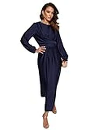 Trendyol Dames bescheiden Maxi A-lijn Regular Geweven Bescheiden Avondjurken Marineblauw, , 64