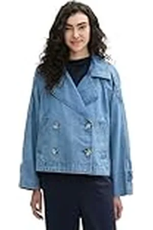 TOM TAILOR Dames 1042879 jeansjack, 10119-Used Mid Stone Blue Denim, S, , S