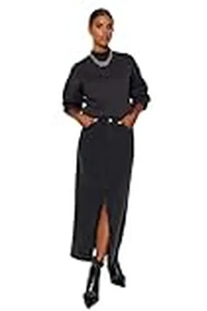 Trendyol Black Slit Maxi Denim Rok TWOSS23ET00289, , 34, , 34