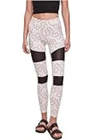 Urban classics Tech Mesh AOP Leggings voor dames, verkrijgbaar in vele verschillende kleuren, maten XS tot 5XL, , XS