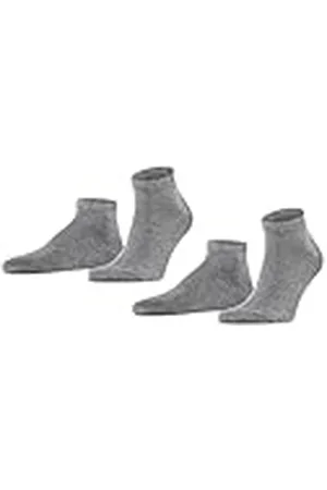 Falke Heren Korte sokken Happy Double Pack M Sn katoen kort eenkleurig 2 paar, , 39-42
