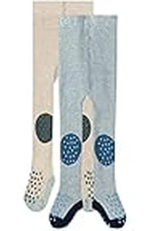Camano Unisex Baby Online ca-Soft Organic Crawling ABS Tights 2-pack sokken, Blue Mix, 74/80