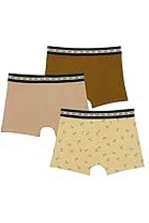 Dim Jongens Fashion Cotton Stretch X3 Boxer, Print Fun/Latte/Olijfbruin, 10 jaar EU, , 10 Jaar