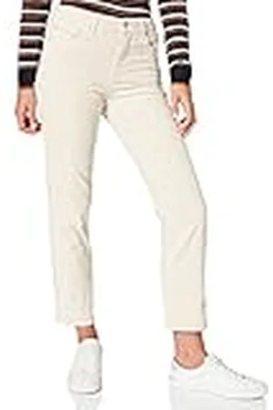 7 for all Mankind Dames The Straight Crop Corduroy Winter White Broek