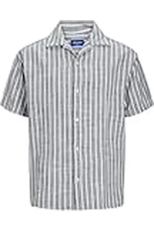JACK & JONES JORCABANA Stripe Shirt SS SN, , XS