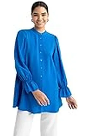 DeFacto Hemdblouse met lange mouwen voor dames, hemd met knopen voor vrijetijdskleding, , S