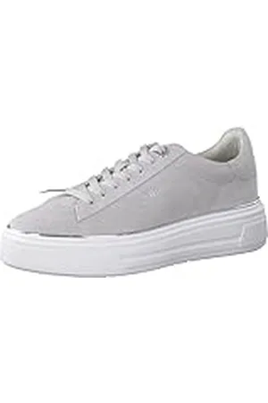 QS by s.Oliver Platte leren damessneakers met dikke zool, , 40 EU