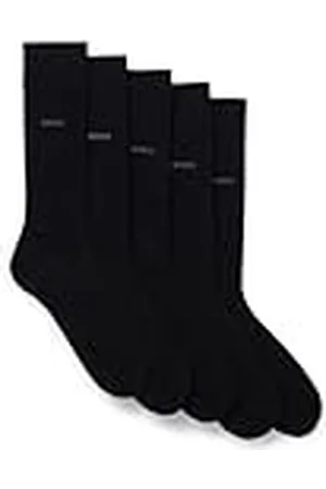 HUGO BOSS Herensokken, zacht katoen, pak van 5, zwart, , 39-42 EU