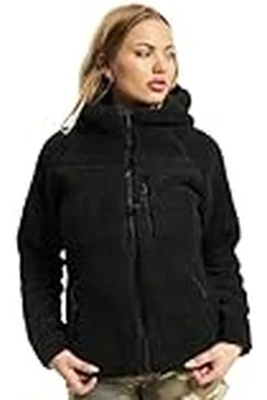 Brandit Teddy fleece jas met capuchon voor dames, winterjas, jacht, outdoor, fleece jas, , 5XL