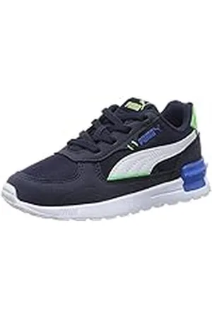 PUMA Graviton AC Inf Babyschoenen, uniseks, marineblauw/wit/zomergroen/Victoria Blue, 21 EU