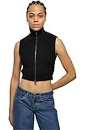 Urban classics Dames Vest Ladies Short Knit Vest XS, , XS