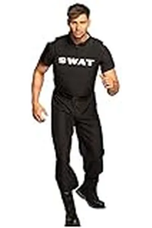 Boland Kostuum voor volwassenen SWAT Officer, pak en vest met print, politie, special agent, set, carnaval, themafeest
