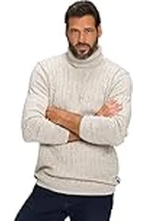 JP 1880 Heren, coltrui, vlechtgebreide trui, , XL, , XL