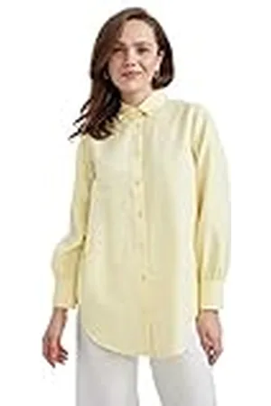 DeFacto Hemdblouse met lange mouwen voor dames, hemd met knopen voor vrijetijdskleding, , M