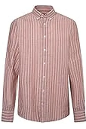 Hackett Heren gewassen linnen streep overhemd, , S, , S