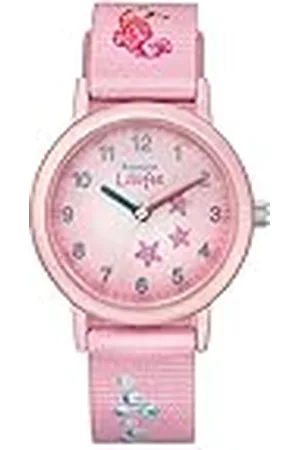 Prinzessin Lillifee Polshorloge meisjes kinderkwartshorloge analoog, met textielband, roze, 3 bar waterdicht, geleverd in horlogegeschenkverpakking, 2031753