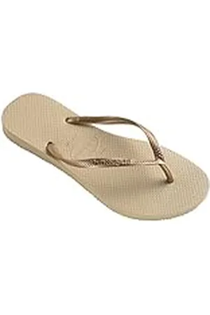 Havaianas Girls Slim (Mini Me), zandgrijs/lichtgoud, UK kind 9