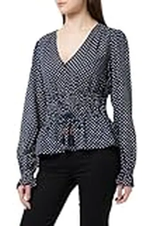 Scotch&Soda Dames V-hals top met elastische taille blouse, , 42
