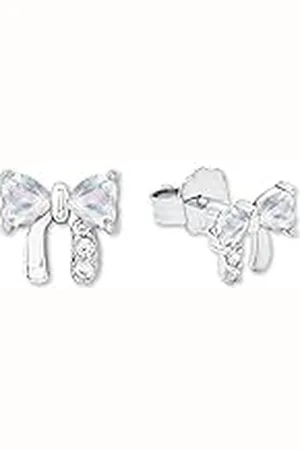 Prinzessin Lillifee Oorknopjes 925 sterling zilveren meisjes kinderoorbellen, met zirkonia synth., 0,7 cm, zilver, strik, geleverd in sieradengeschenkverpakking, 2034219