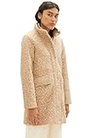 TOM TAILOR Boucle damesmantel met opstaande kraag, , M