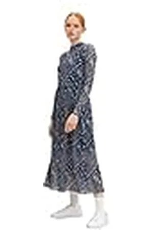 TOM TAILOR Dames Midi-jurk met bloemenpatroon 1024509, , XS