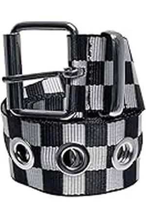 Urban classics Unisex Checker Riem met Eyelets Riem, , S/M