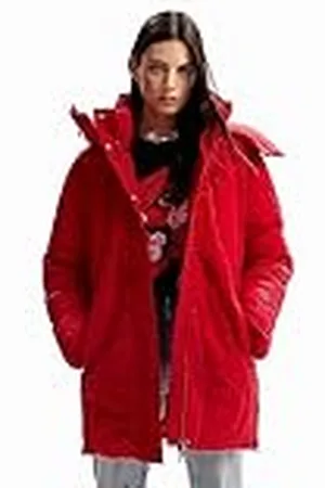 Desigual Dames Tulip Woman Woven Padded Long Overcoat, , L