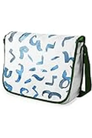 Bonamaison Digitaal druk-boodschappentassen met armband kaki voor studenten, schooltassen voor meisjes en jongens, schoudertas, afmetingen: 29 x 36 cm