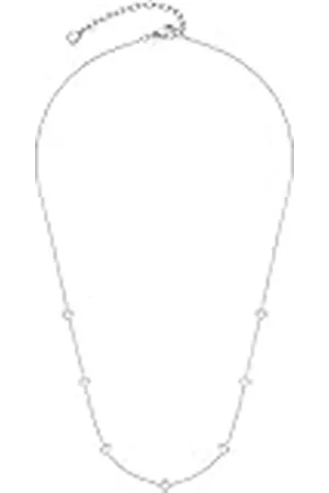 Leonardo Leonardo Jewels Halsketting Jewels Ciao Janna, ketting van fijn roestvrij staal, spiegel-ankerketting met klavertje ornamenten, , 42-47 cm lengte, sieradencadeau, 023898, 42 cm, Roestvrij staal