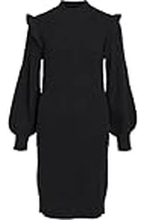 Object Dames Objmalena L/S Ruffle Knit Dress Noos gebreide jurk, , XS