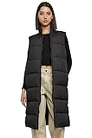 Urban classics Dames Dames Long Puffer Vest Vest, , XXL