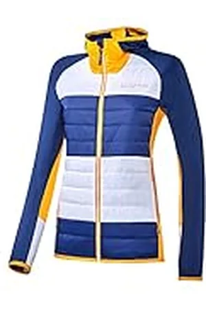 Black Crevice Hybride damesjas, elastisch sportjack voor dames van 85% nylon en 15% elastaan, ademende functionele damesjas, isolerende hybride jas voor dames, , 42
