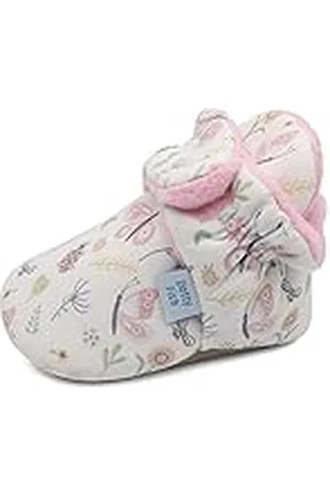 Dotty Fish Katoenen Babyschoentjes met Warme Wollen Voering. Eerste Winterschoenen. Verstelbare Pantoffels. Zachte Antislip Zool. . 0-6 maanden.