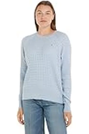 Tommy Hilfiger Dames CO Cable C-NK Trui Breezy XXL, , XXL