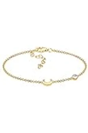 Elli Armband Dames Halvemaan Ster Filigraan met Maansteen in 925 Sterling Zilver Verguld