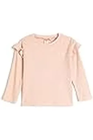 Koton Babygirls Basic Ruffle Detail Long Sleeve Geribbeld Crew Neck Soft Touch T-shirt, , 12-18 Maanden