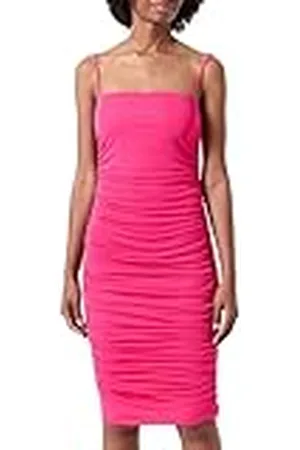 Pinko Forza Interlock-jurk voor dames, crpe cocktailjurk, N17_roze, XXS, N17_pink , XXS