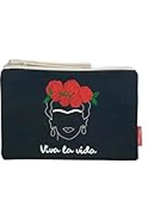 Hello-Bags . Toilettas/handtas. Buitenkant: 100% katoen. Met ritssluiting en binnenvoering. Inclusief mooie krachtomslag. Model: Vivalavida. Kleur: ecru/ . Afmetingen: 23 x 15,5 cm.,