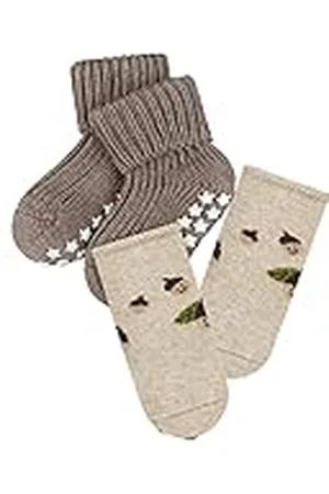 Falke Unisex baby pantoffelsokken (set van 2), , 3 Maanden