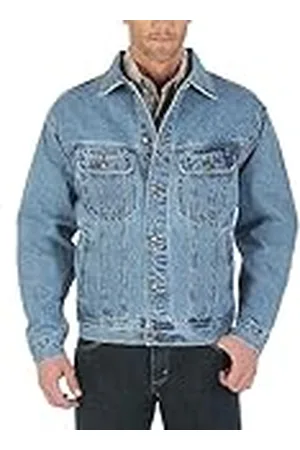 Wrangler Robuuste slijtage ongevoerde denim jas voor heren, Vintage , M