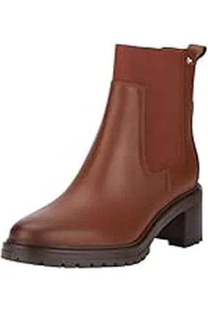 Tommy Hilfiger Vrouwen vlag MID hak lederen Chelsea (FW0FW08163) lage laarzen, bruin (cognac bruin), 6 UK, , 6