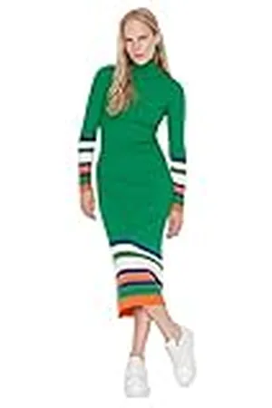 Trendyol Vrouwen Ontwerp Regelmatige Standaard Gewone Knitwear Jurk, , M